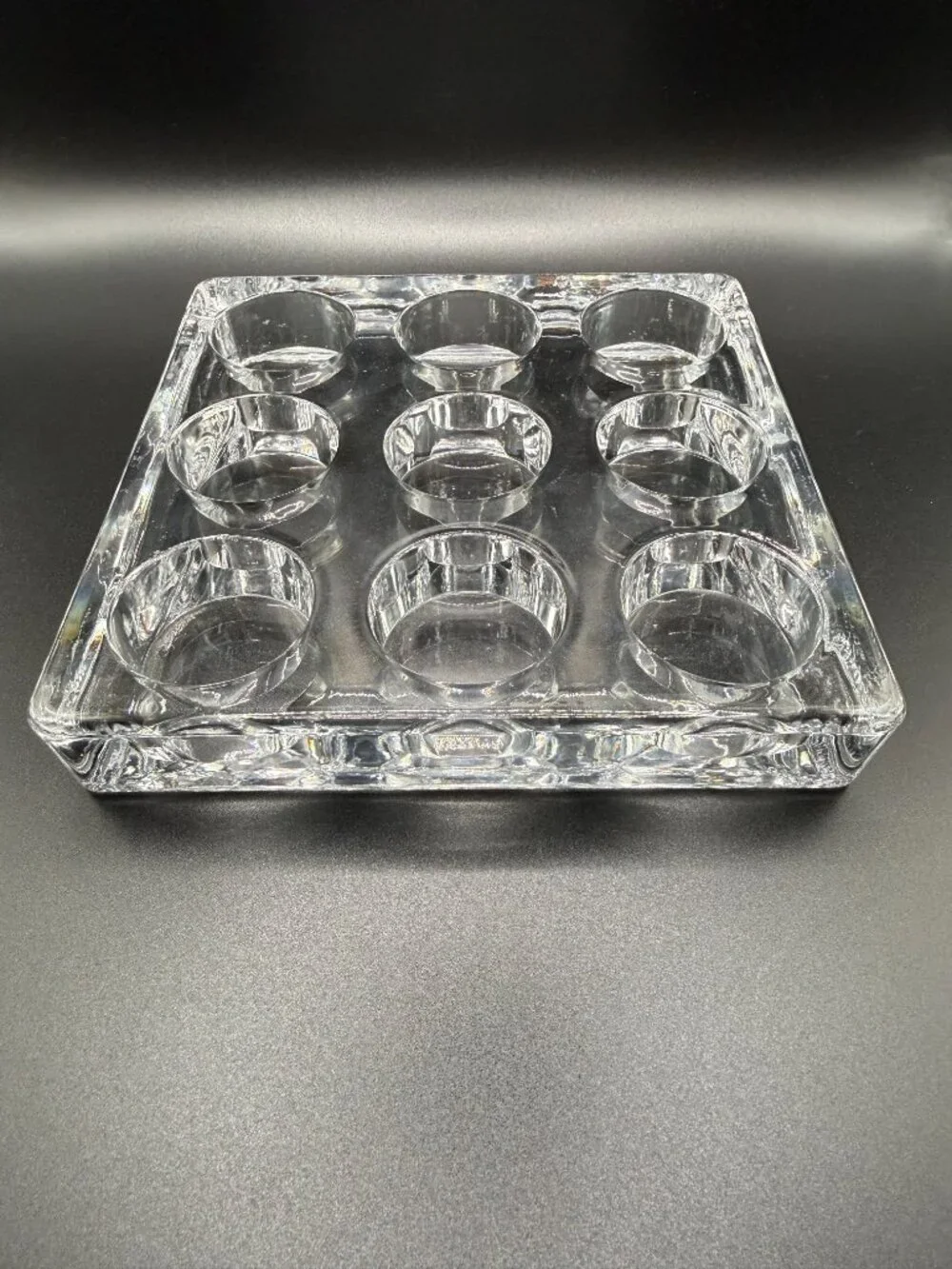 VTG Crate & Barrel Glass Tea Light Holder